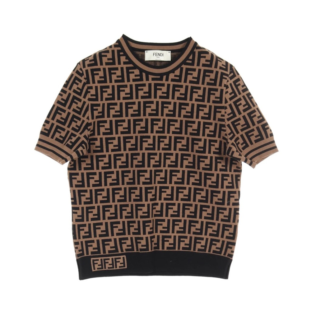 👛👛👛Fendi Zucca Print Knit Crew Neck - Picture 3 of 7